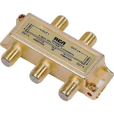 4-Way Splitter with Power Pass Feature (non-amplified splitter only)