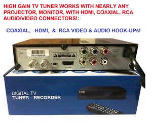 HDTV Tuner for HD Projectors and Monitors or Old Analog TVs